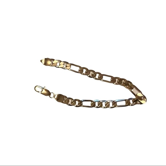 Figaro Gold Plated Bracelet for Men - Picture 3 of 5